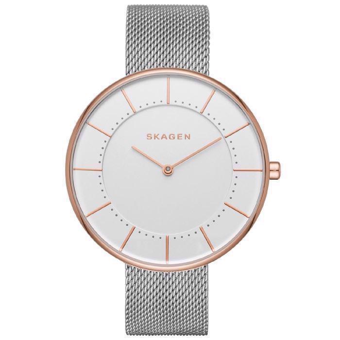 Image of Skagen Gitte rosa forgyldt quartz Dame ur, model SKW2583